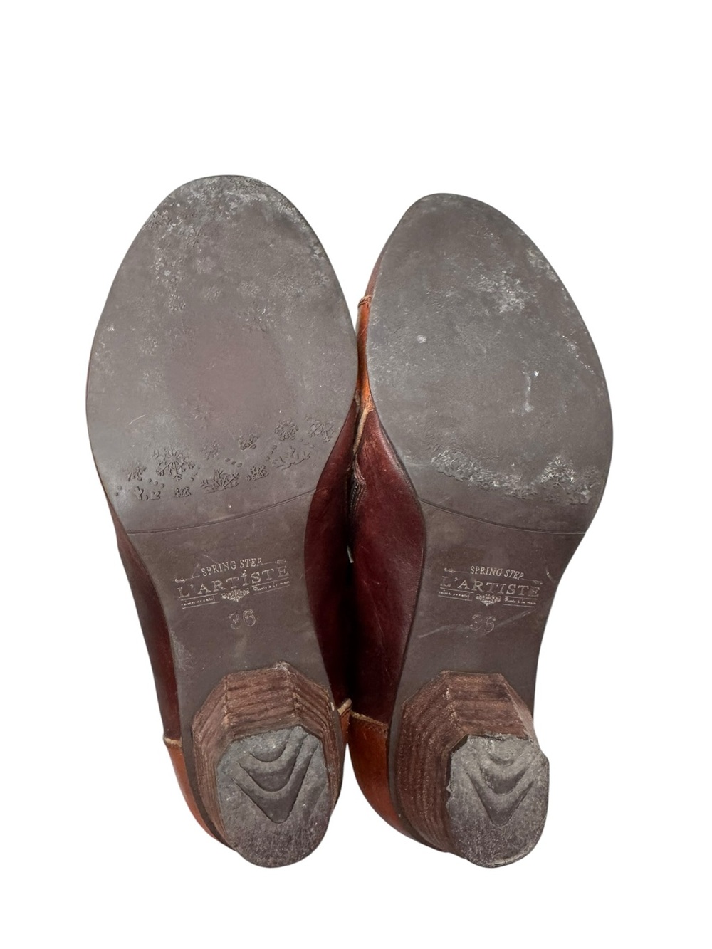 L’Artiste Spring Step Greenza Leather Booties EU 36 Boho Cottagecore Steampunk - Picture 6 of 7